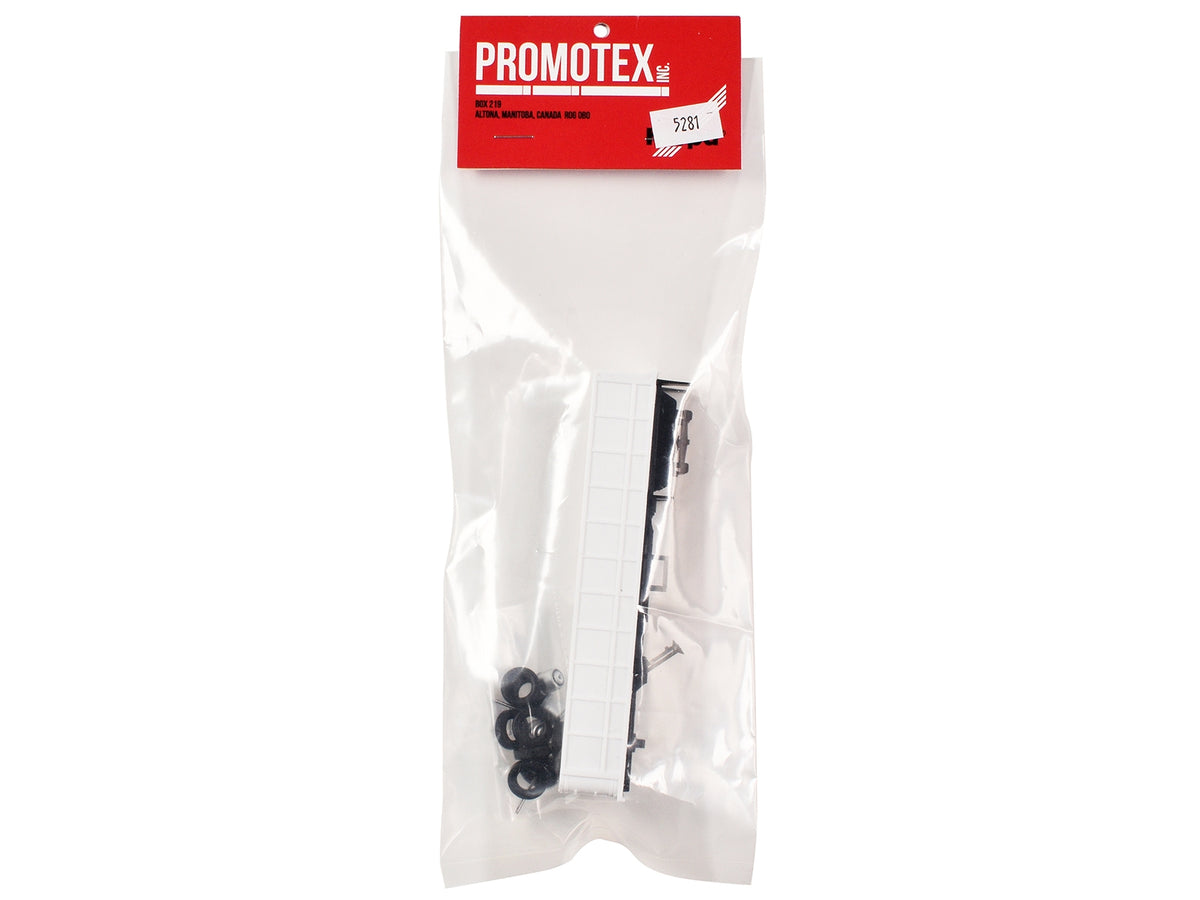 36ft Gravel Trailer White 1/87 (HO) Plastic Model by Promotex