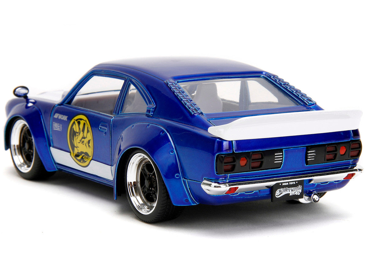 1974 Mazda RX-3 Blue Ranger Diecast Model Car by Jada – 1:24 Scale Hollywood Rides