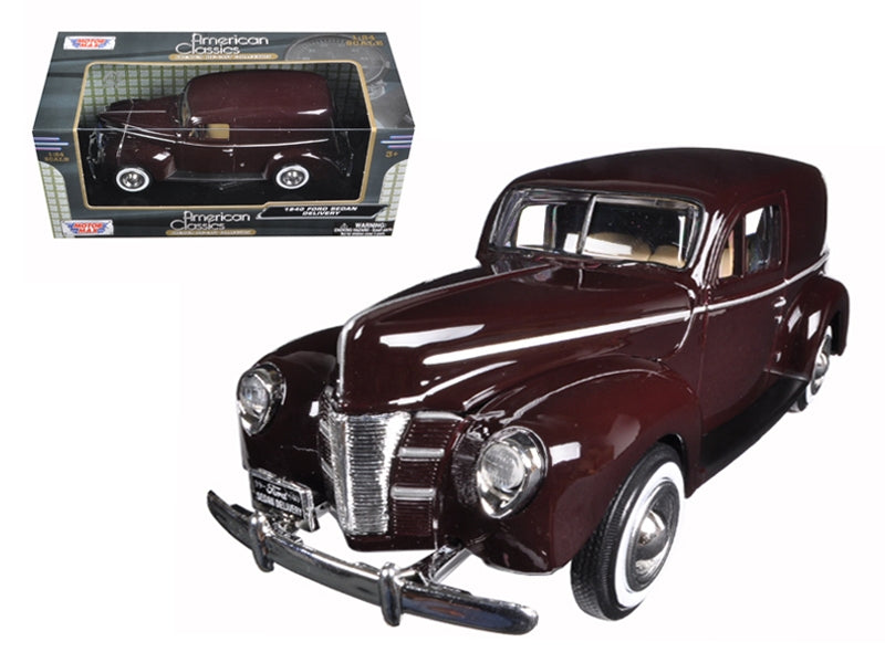 Motormax 1940 Ford Sedan Delivery Brown | 1:24 Scale Diecast Model