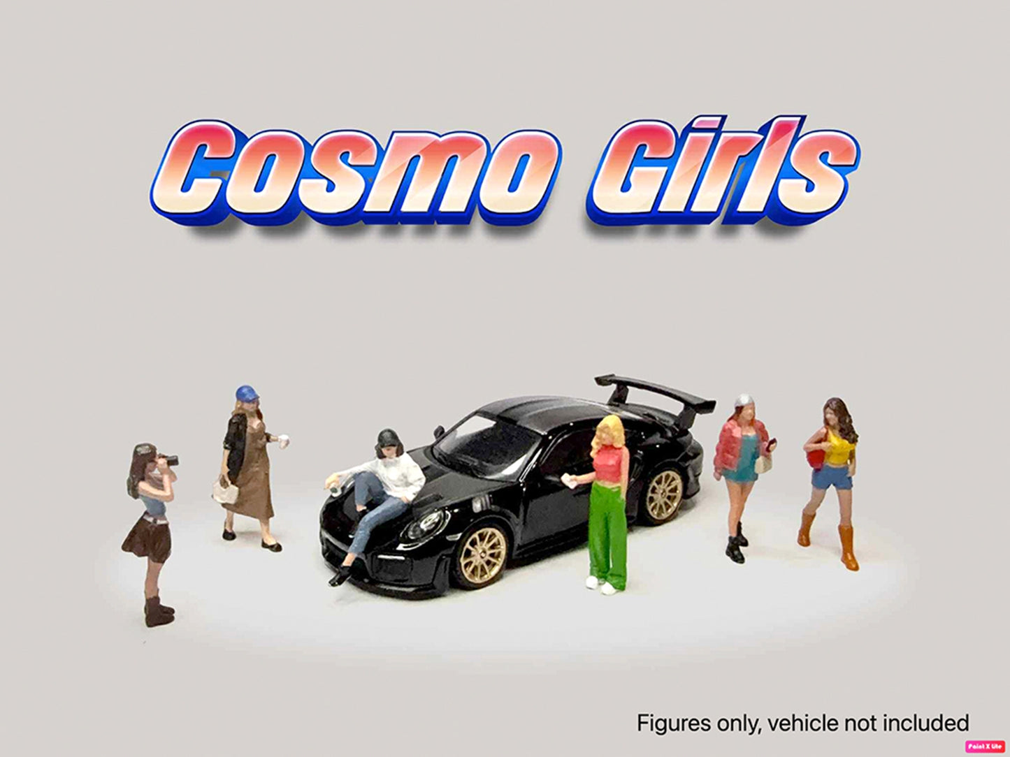 "Cosmo Girls" 6 piece Diecast Figure Set (6 Figures) Limited Edition for 1/64 Scale Models by American Diorama