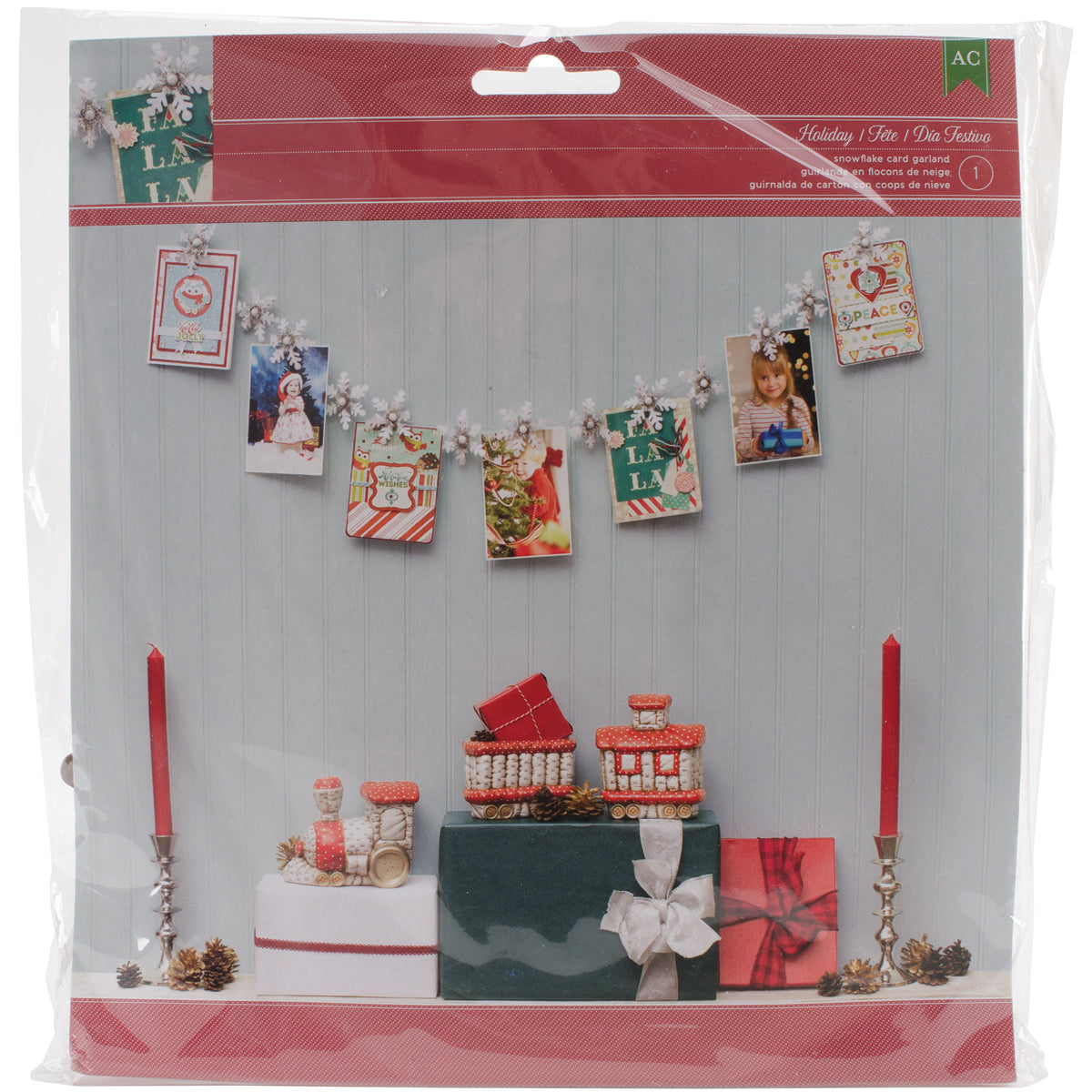 Christmas Kit Snowflake Card Display Garl and