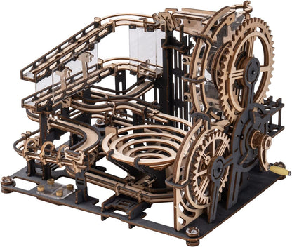 Robotime ROKR Marble Night City 3D Wooden Puzzle Games Assembly Waterwheel Model Toys