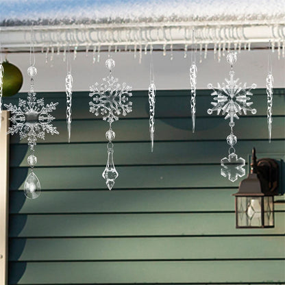 10pcs Acrylic Ice Strip Christmas Ornaments