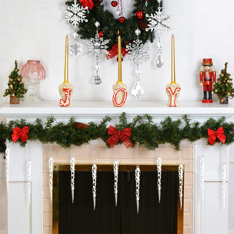 10pcs Acrylic Ice Strip Christmas Ornaments
