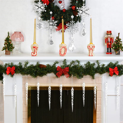 10pcs Acrylic Ice Strip Christmas Ornaments