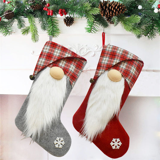 Christmas Stockings Hanging Gift Bag Decor