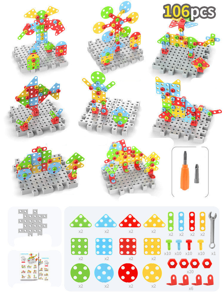 Kids 3D Drill & Screw Creative Building Block Set | STEM Educational Toy