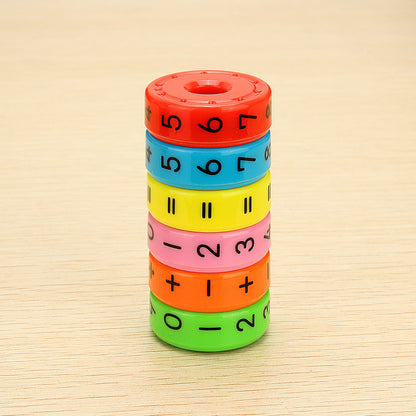 Magnetic Math Cylinder Abacus Study Article Intelligence Enlighten Kids Toy Gift