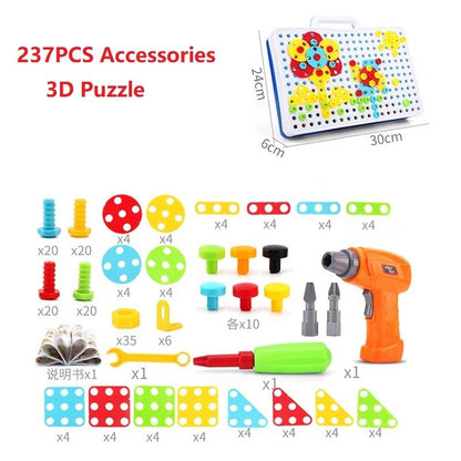 Kids 3D Drill & Screw Creative Building Block Set | STEM Educational Toy