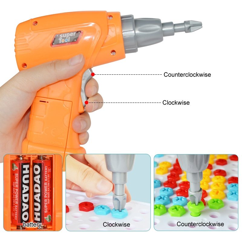 Kids 3D Drill & Screw Creative Building Block Set | STEM Educational Toy