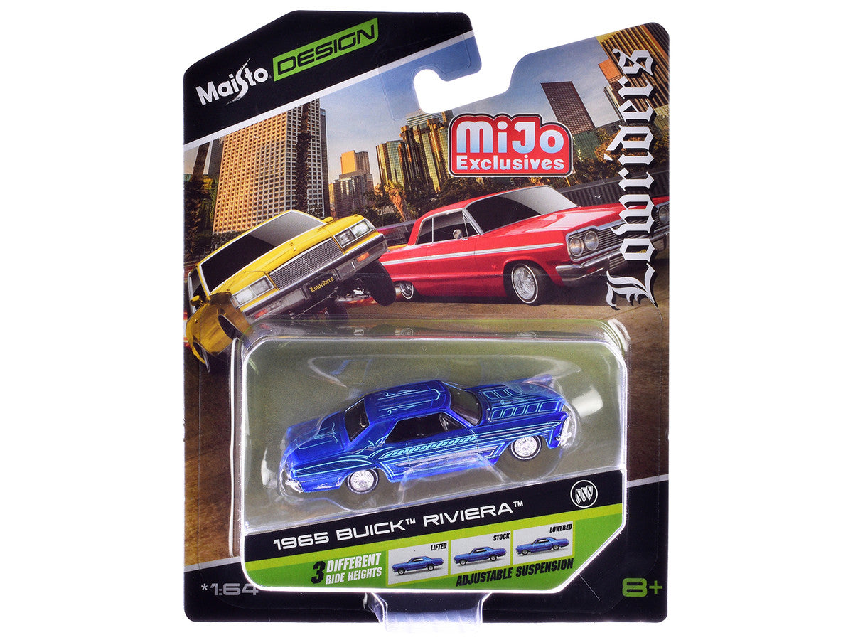 Maisto 1965 Buick Riviera Candy Blue | Lowriders Series | 1:64 Diecast
