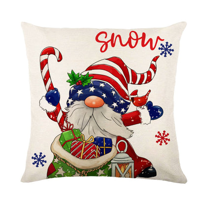 Christmas Snowflake Pillow Covers Sofa Decor