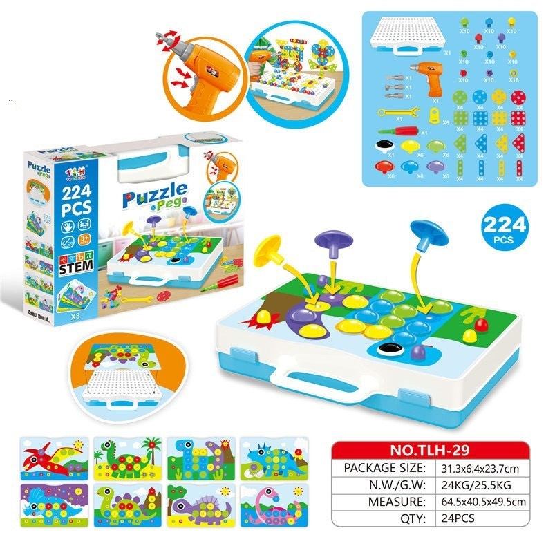 Kids 3D Drill & Screw Creative Building Block Set | STEM Educational Toy