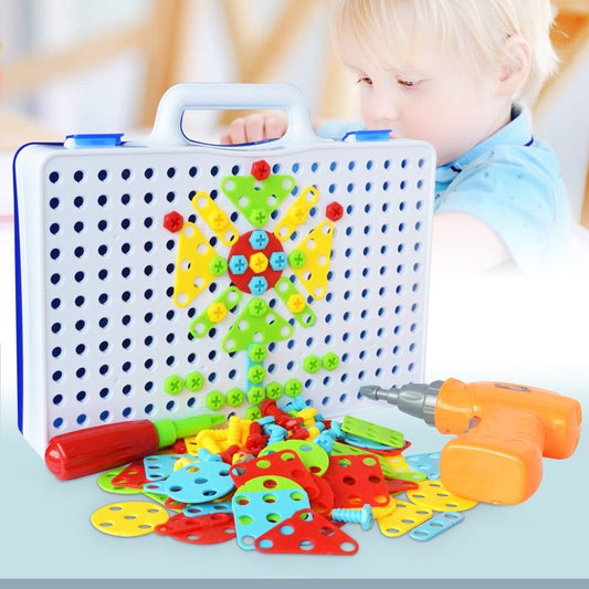 Kids 3D Drill & Screw Creative Building Block Set | STEM Educational Toy