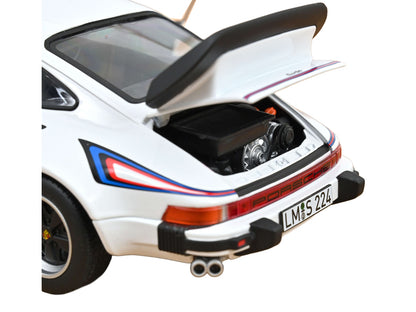 1980 Porsche 911 Turbo 3.3 White with Blue and Red Graphics 1/18 Diecast Model Car by Norev