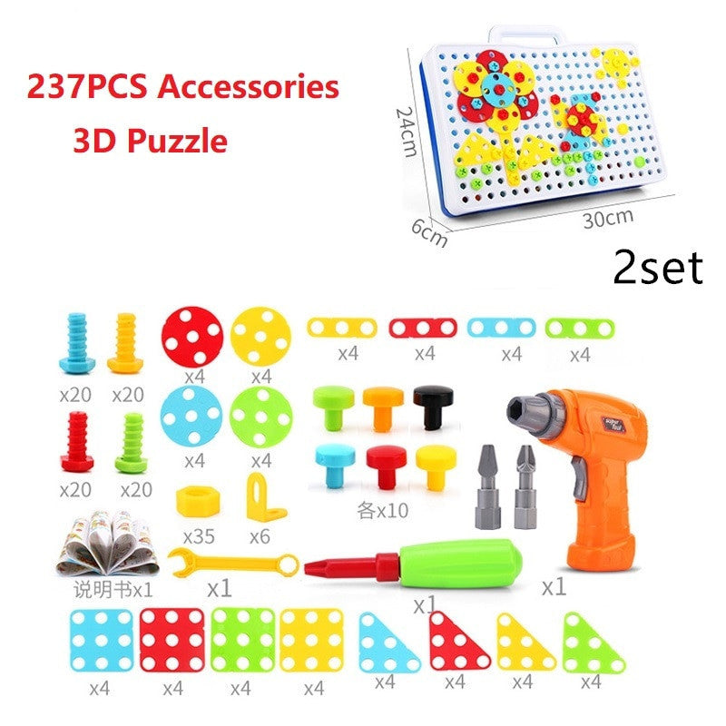 Kids 3D Drill & Screw Creative Building Block Set | STEM Educational Toy
