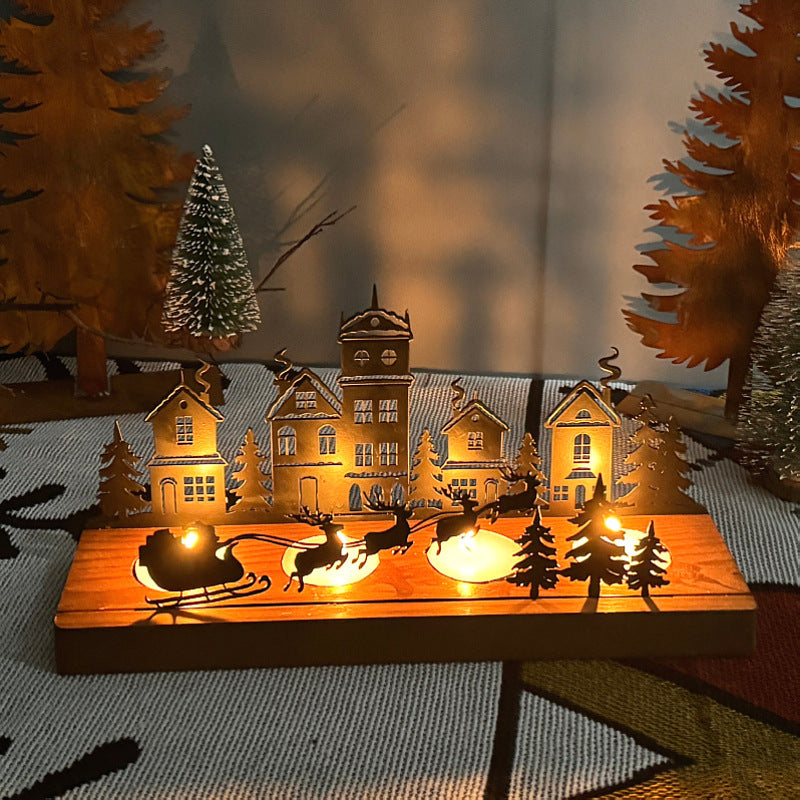 Wrought Iron Christmas Tree Candle Holder