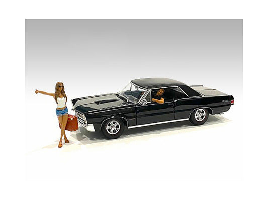 Hitchhiker 2 piece Figurine Set (White Shirt) for 1/24 Scale Models