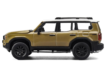 Toyota Land Cruiser 250 Sand with White Top 1/64 Diecast Model Car by Trends Hobby