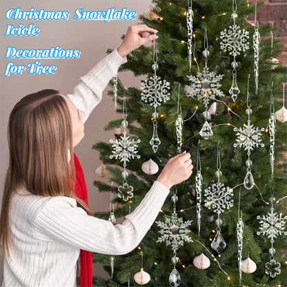 10pcs Acrylic Ice Strip Christmas Ornaments