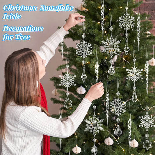 10pcs Acrylic Ice Strip Christmas Ornaments
