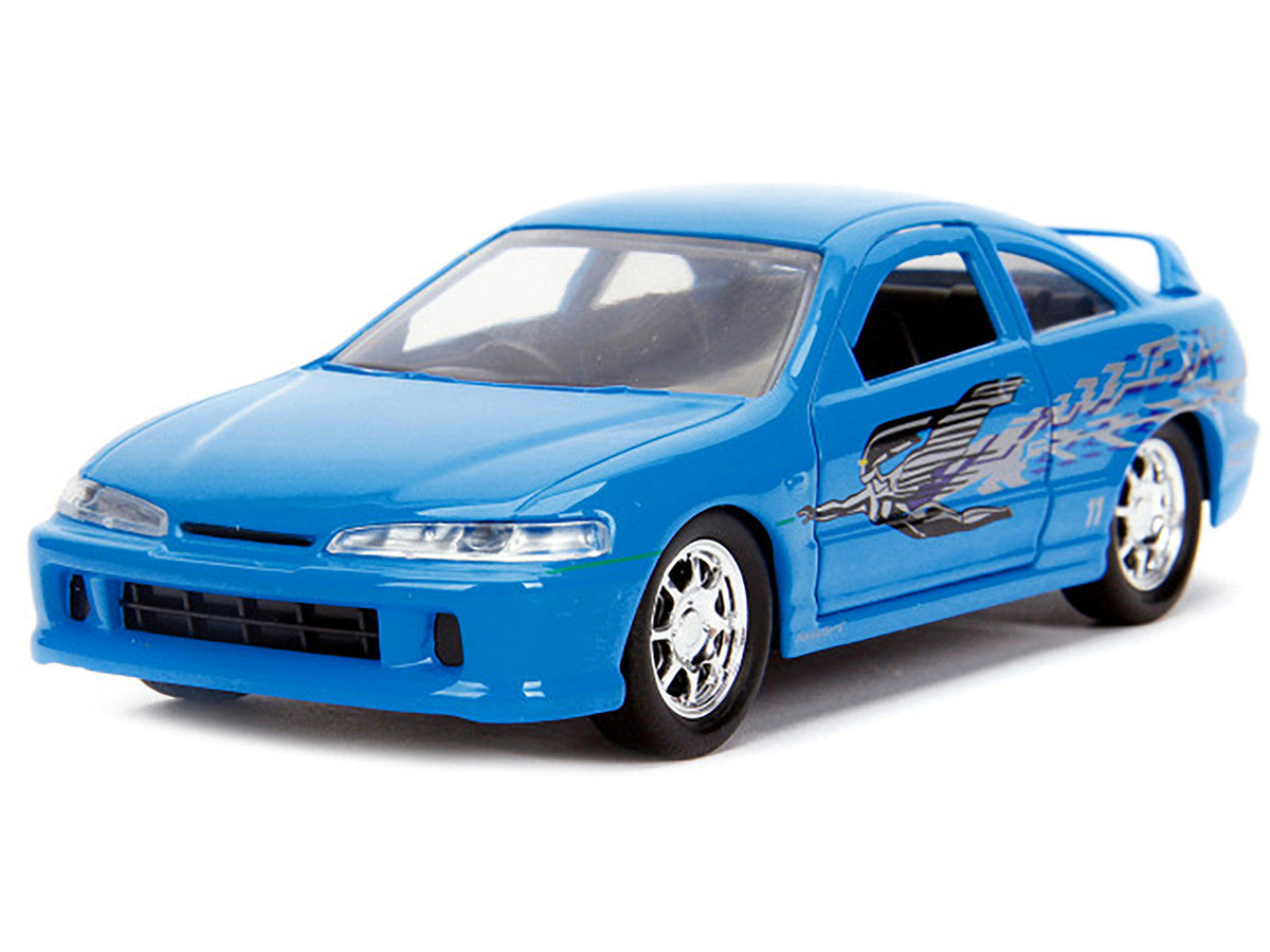 Mia's Acura Integra Light Blue with Graphics "Fast & Furious" Movie 1/32