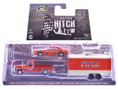 "Racing Hitch & Tow" Series #6 Set of 3 pieces 1/64 Diecast Model Cars by Greenlight