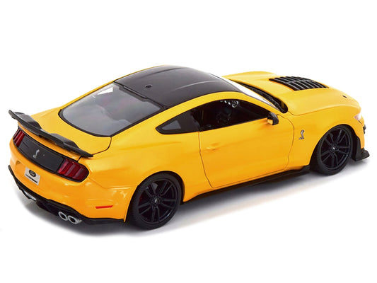 2020 Ford Mustang Shelby GT500 Yellow with Black Top Special Edition 1/18 Diecast Model