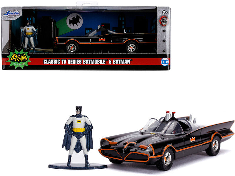 1966 Batmobile with Diecast Batman Figurine "Batman" (1966-1968) Classic TV Series "DC Comics" "Hollywood Rides" Series 1/32