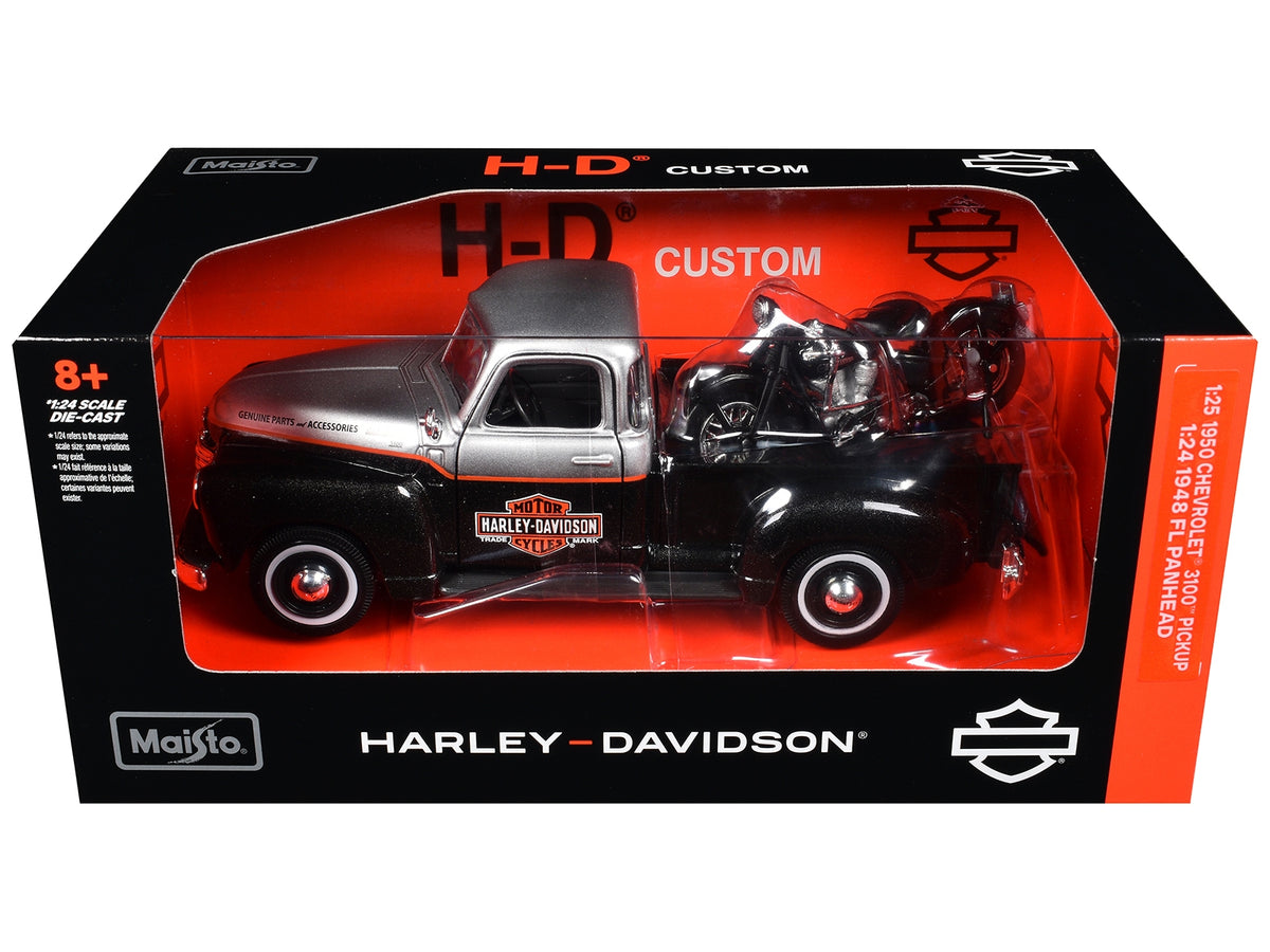 1950 Chevrolet 3100 Pickup & 1948 Harley Davidson FL Panhead