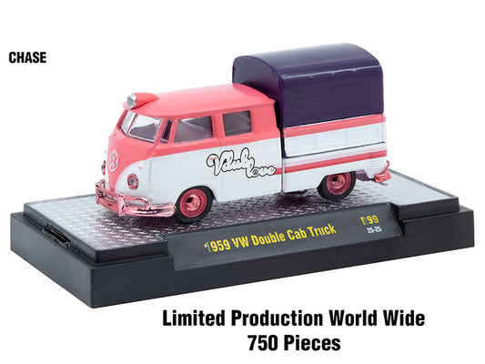 "Auto-Thentics" 6 piece Set Release 99 IN DISPLAY CASES Limited Edition 1/64 Diecast Model Cars by M2 Machines