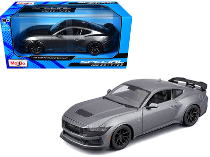 2024 Ford Mustang Dark Horse Dark Gray Metallic Special Edition 1/24 Diecast Model Car by Maisto