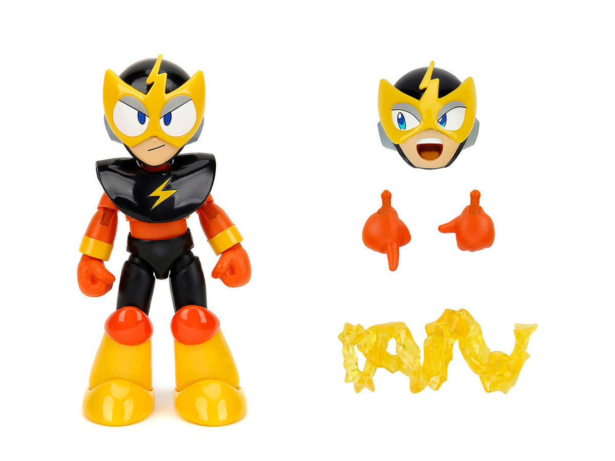 Elec Man 4.5" Moveable Figure with Accessories and Alternate Head and Hands "Mega Man" (1987)