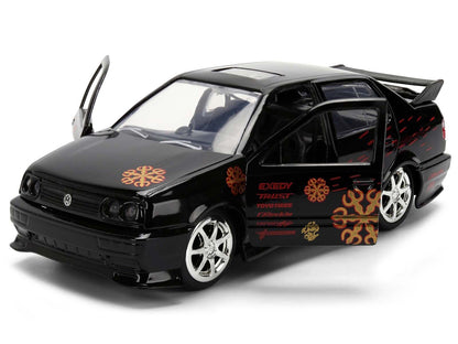 Volkswagen Jetta Black with Graphics "Fast & Furious Remix - 25th Anniversary" Series 1/32 Diecast Model Car by Jada