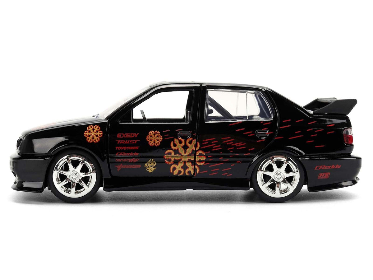 Volkswagen Jetta Black with Graphics "Fast & Furious Remix - 25th Anniversary" Series 1/32 Diecast Model Car by Jada
