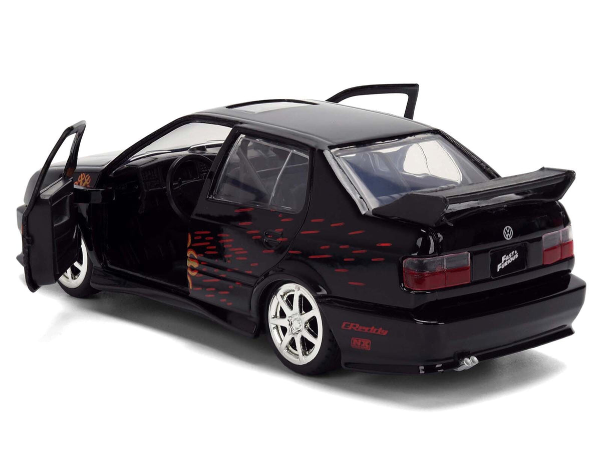 Volkswagen Jetta Black with Graphics "Fast & Furious Remix - 25th Anniversary" Series 1/32 Diecast Model Car by Jada