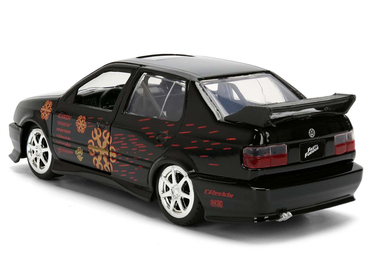 Volkswagen Jetta Black with Graphics "Fast & Furious Remix - 25th Anniversary" Series 1/32 Diecast Model Car by Jada