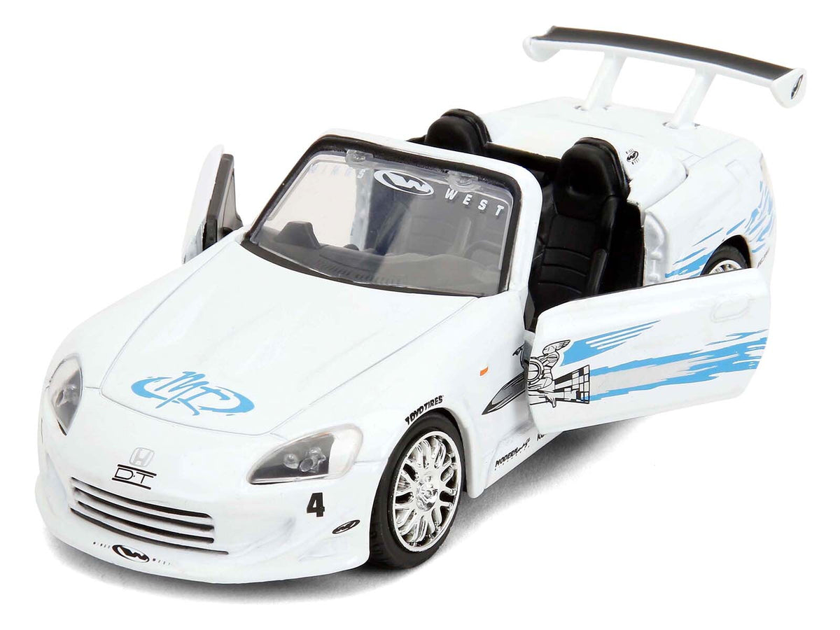 2001 Honda S2000 Convertible White with Graphics "Fast & Furious Remix - 25th Anniversary" Series 1/32 Diecast Model Car by Jada