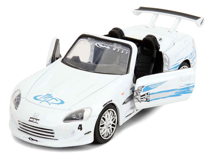 2001 Honda S2000 Convertible White with Graphics "Fast & Furious Remix - 25th Anniversary" Series 1/32 Diecast Model Car by Jada