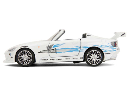 2001 Honda S2000 Convertible White with Graphics "Fast & Furious Remix - 25th Anniversary" Series 1/32 Diecast Model Car by Jada