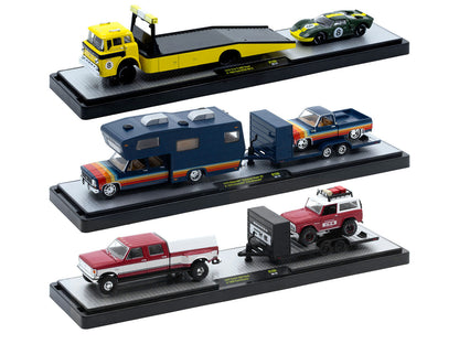 Auto Haulers Set of 3 Trucks Release 100 Limited Edition to 9600 pieces Worldwide 1/64 Diecast Models by M2 Machines