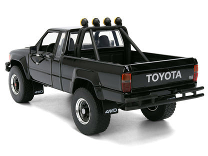 1985 Toyota SR5 Pickup Truck Black with Marty's Skateboard "Back to the Future" (1985) Movie "Hollywood Rides" Series 1/24 Diecast Model Car by Jada