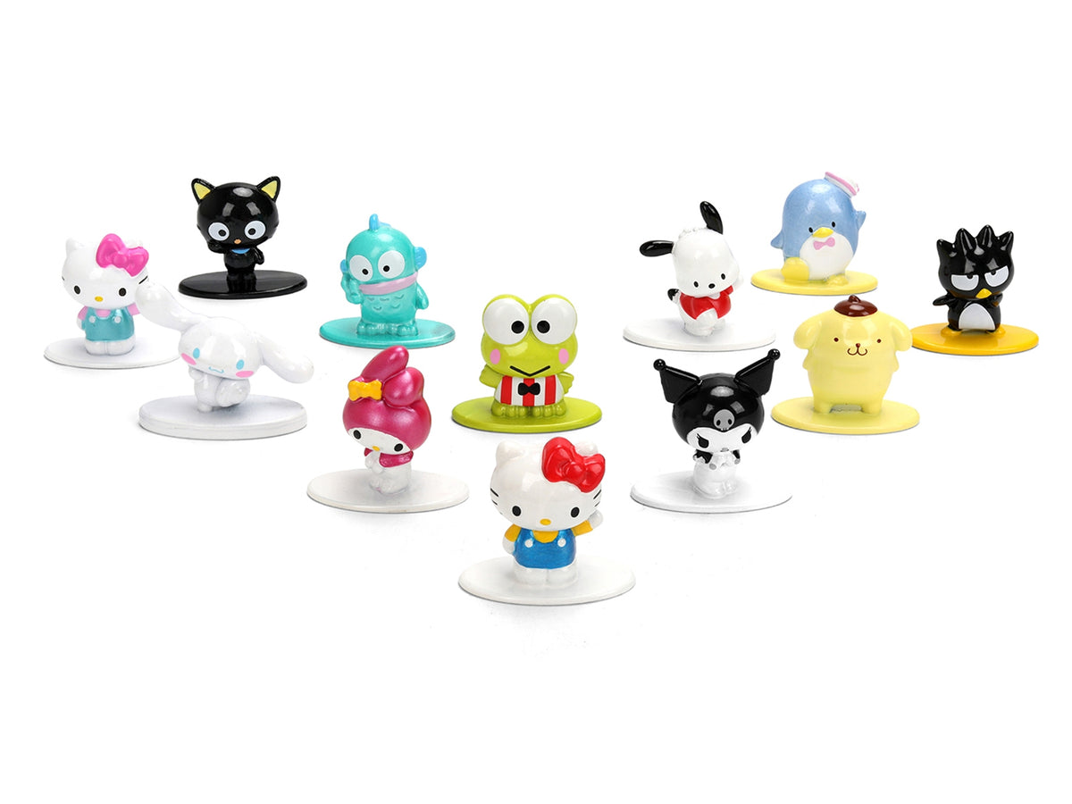 Set of 12 Diecast Figures "Hello Kitty and Friends" Franchise "Nano Metalfigs" Series Diecast Models by Jada