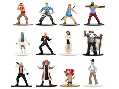 Set of 12 Diecast Figures "One Piece" (2023-Current) TV Series "Metalfigs" Series Diecast Models by Jada