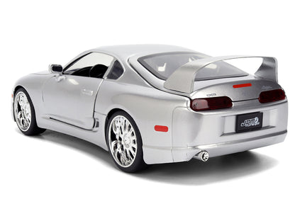1995 Toyota Supra Silver Metallic "JDM Tuners" Series 1/24 Diecast Model Car by Jada