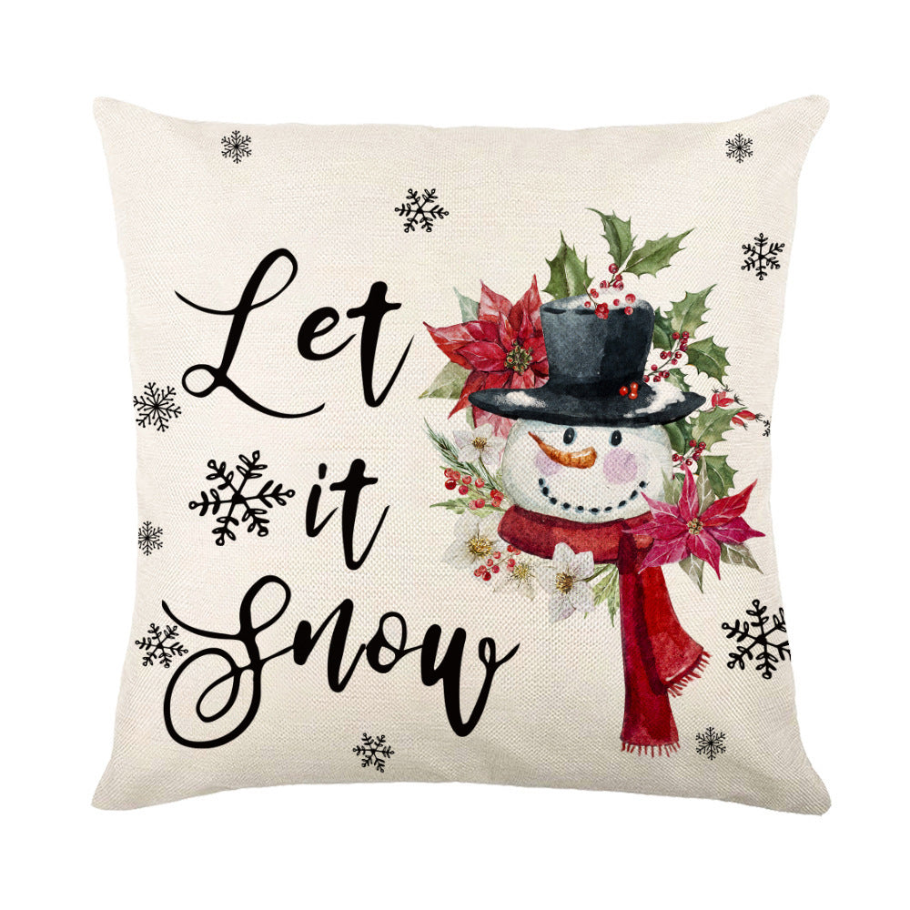 Christmas Snowflake Pillow Covers Sofa Decor