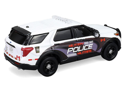 2024 Ford Police Interceptor Utility "Canada Military Police" White with Graphics "Hot Pursuit - Canada Special Edition" Series 1/64 Diecast Model Car by Greenlight