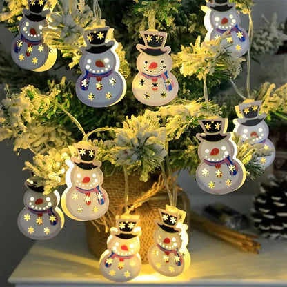 Christmas LED String Lights Santa Snowman Elk