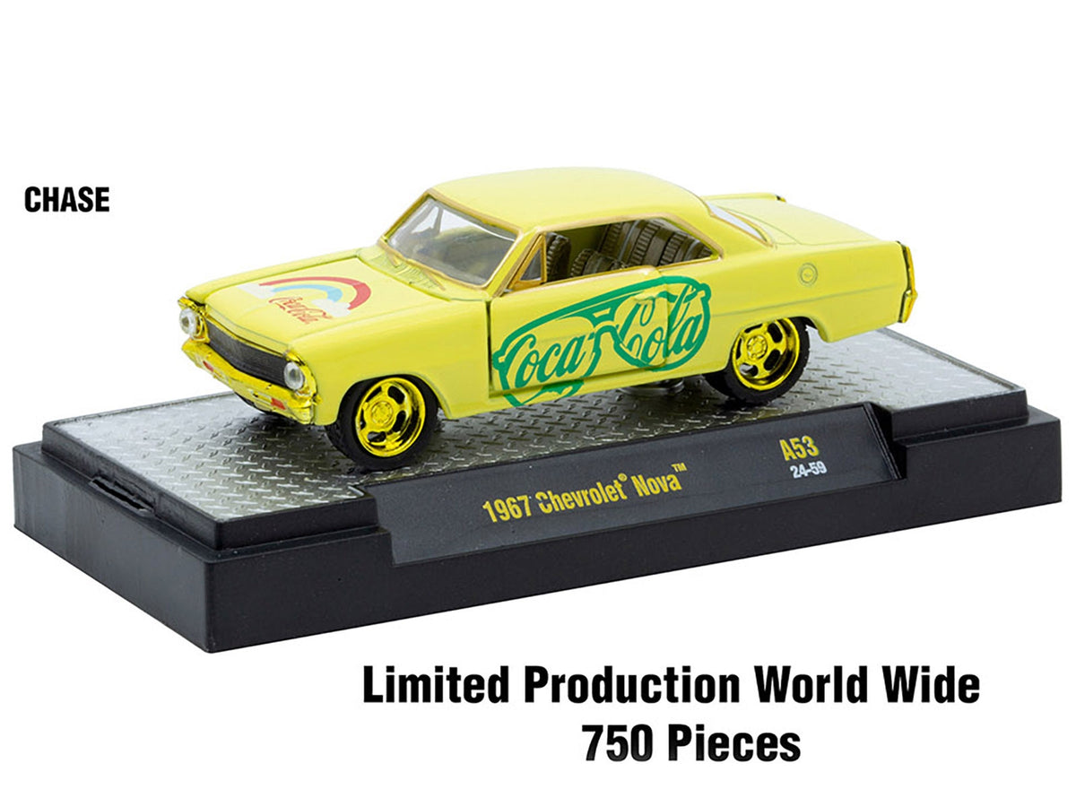 "Coca-Cola" Set of 3 pieces Release 53 Limited Edition to 10000 pieces Worldwide 1/64 Diecast Model Cars by M2 Machines