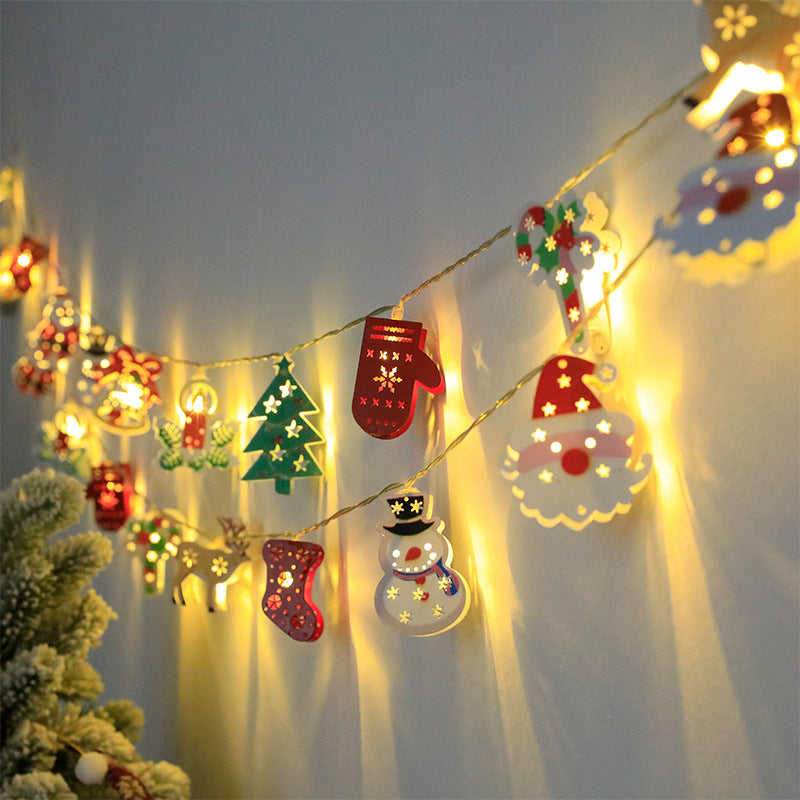 Christmas LED String Lights Santa Snowman Elk